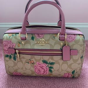 Coach Rowan Satchel Prairie Rose Print